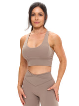 Thumbnail 2 of Rosa Sports Bra - Chai Latte, 2 of 5