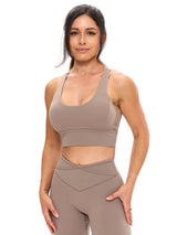 Thumbnail 2 of Rosa Sports Bra - Chai Latte, 2 of 5