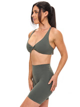 Thumbnail 2 of Glow Sports Bra - Shadow Sage, 2 of 6