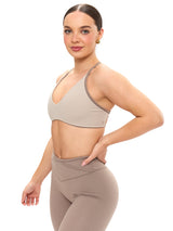 Thumbnail 7 of Girlfriend Reversible Sports Bra - Chai Latte and Chamomile, 7 of 8