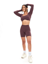 Thumbnail 3 of Long Sleeve Curve Crop - Smoked Cherry, 3 of 5