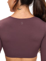 Thumbnail 5 of Long Sleeve Curve Crop - Smoked Cherry, 5 of 5