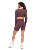Thumbnail 4 of Long Sleeve Curve Crop - Smoked Cherry, 4 of 5