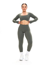 Thumbnail 2 of Aggressive Scrunch Legging - Shadow Sage, 2 of 8