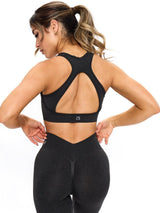 Thumbnail 6 of Vida Seamless Sports Bra - Charcoal, 6 of 7