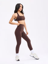 Thumbnail 5 of Revolution Halter Sports Bra - Journey Dark Brown, 5 of 6