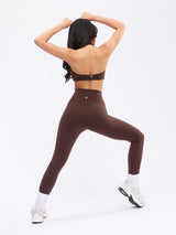 Thumbnail 3 of Revolution Halter Sports Bra - Journey Dark Brown, 3 of 6