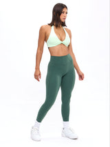 Thumbnail 4 of Twisted Halter Sports Bra - Honeydew, 4 of 5