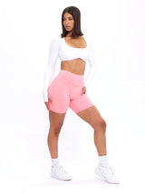 Thumbnail 5 of Long Sleeve Curve Crop - White, 5 of 6