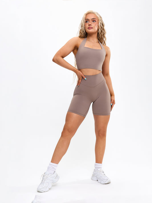 Revolution Halter Crop - Chai Latte