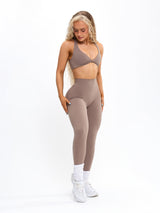 Thumbnail 4 of Double Twist Sports Bra - Chai Latte, 4 of 5