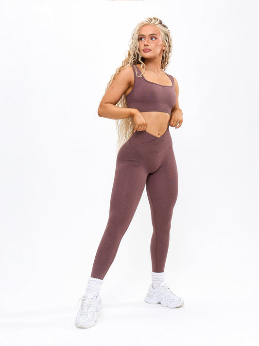 Synergy Seamless Sports Bra - Mocha Berry