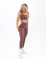 Thumbnail 2 of Snatched Seamless Legging - Mocha Berry, 2 of 6