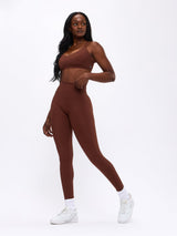 Thumbnail 4 of Limitless Laser Cut Sports Bra - Mocha, 4 of 5