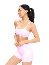Thumbnail 2 of Ivy Wrap Sports Bra - Pink Gingham, 2 of 5