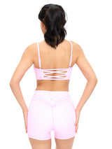 Thumbnail 4 of Ivy Wrap Sports Bra - Pink Gingham, 4 of 5