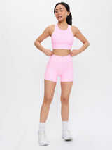Thumbnail 3 of Geo Sports Bra - Pink Gingham, 3 of 7