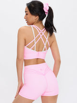Thumbnail 7 of Geo Sports Bra - Pink Gingham, 7 of 7