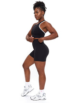 Thumbnail 3 of Geo Sports Bra - Onyx Black and White, 3 of 7