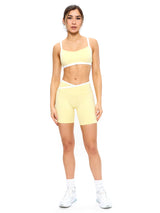Thumbnail 4 of Dream Heather Contrast Sports Bra - Heather Sunbeam, 4 of 5