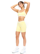 Thumbnail 5 of Dream Heather Contrast Sports Bra - Heather Sunbeam, 5 of 5