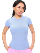 Thumbnail 3 of Nimbus Rib Tee - Rainwater Blue, 3 of 5