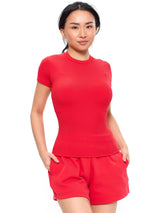 Thumbnail 3 of Nimbus Rib Tee - Salsa Red, 3 of 5