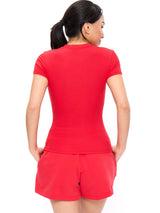 Thumbnail 5 of Nimbus Rib Tee - Salsa Red, 5 of 5