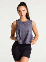Thumbnail 3 of Legacy Crop Tank - Blue Steel, 3 of 4