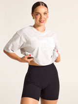 Thumbnail 3 of Rep Crop Tee - Heather Grey, 3 of 7
