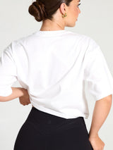 Thumbnail 4 of Rep Crop Tee - White, 4 of 5
