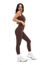 Thumbnail 3 of Ribbed Seamless Crop - Coffee, 3 of 5