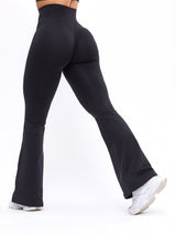 Thumbnail 4 of Dream Heather Flare Legging - Onyx Black Heather, 4 of 8
