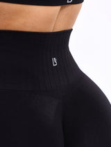 Thumbnail 6 of Waterfall Seamless Legging - Black, 6 of 7