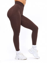 Thumbnail 4 of Waterfall Seamless Legging - Coffee, 4 of 8