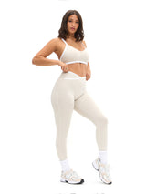 Thumbnail 5 of Dream Heather Contrast Sports Bra - Bone and Ivory, 5 of 5