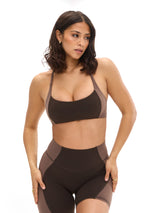 Thumbnail 4 of Aurora Sports Bra - Cold Brew and Grounds, 4 of 5