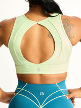 Thumbnail 2 of Airbrush Maraschino Sports Bra - Lima Bean, 2 of 5