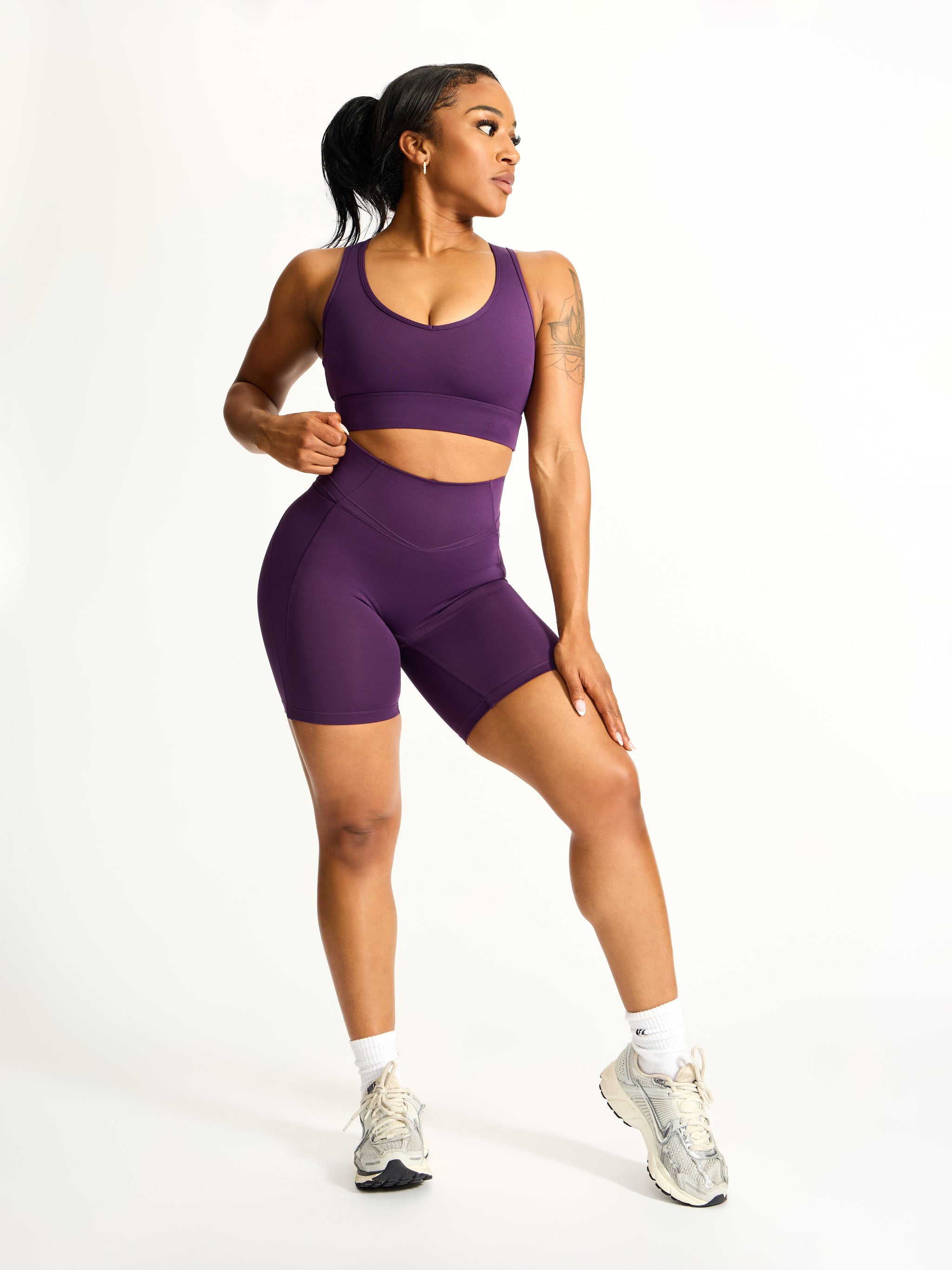 Everyday Airbrush Pocket Short 7" - Eggplant Purple