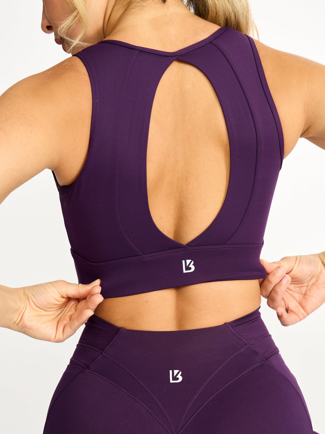 Airbrush Maraschino Sports Bra - Eggplant Purple