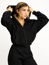 Thumbnail 5 of Full Zip Cloud Hoodie - Onyx Black, 5 of 5