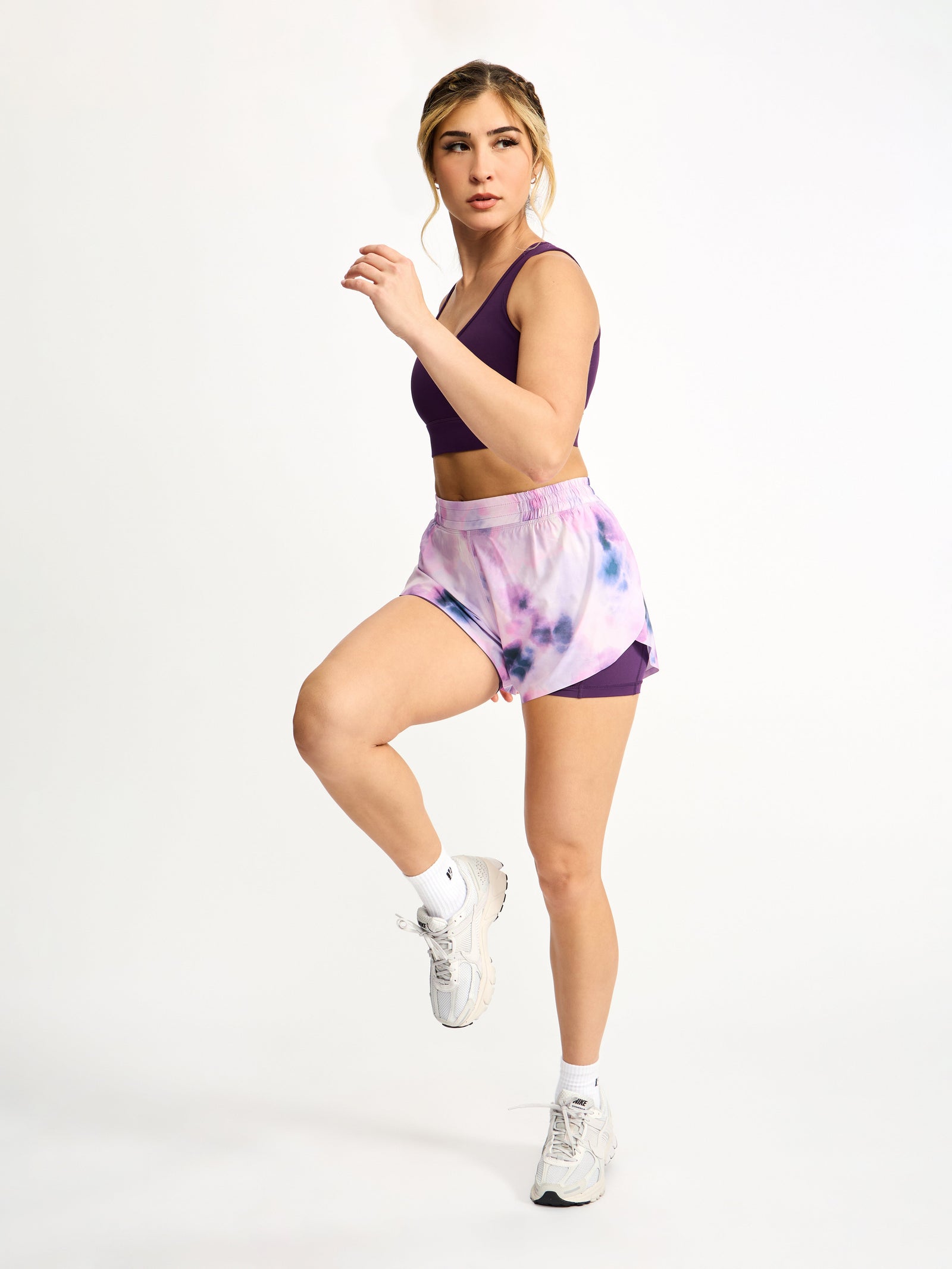 Flirty Flo Short Boyshort - Purple Swirl Print