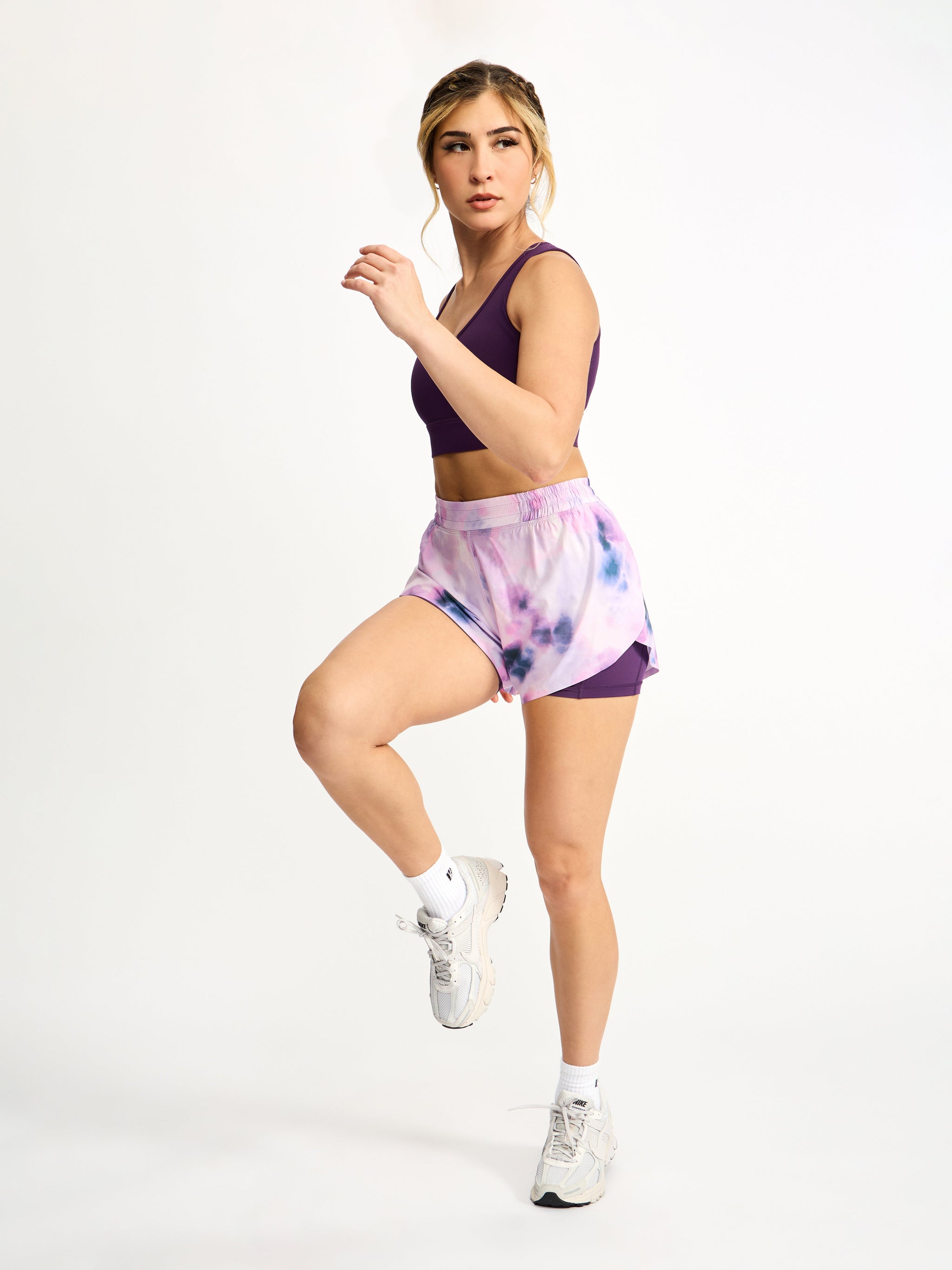 Flirty Flo Short Boyshort - Purple Swirl Print