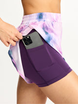 Thumbnail 2 of Flirty Flo Short Boyshort - Purple Swirl Print, 2 of 5