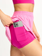 Thumbnail 2 of Flirty Flo Short Boyshort - Bunny Pink and Pharaoh, 2 of 5