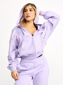 Full Zip Cloud Hoodie - Frosted Purple
