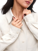 Thumbnail 4 of Snap Crop Jacket - Bone, 4 of 5