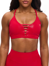 Thumbnail 1 of Spicy Sports Bra - Red Hot Patent, 1 of 5