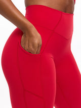 Thumbnail 2 of Contour Pocket Legging - Lipstick Red, 2 of 5