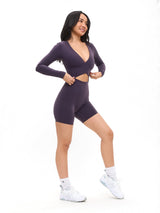 Thumbnail 2 of Poshknit Wrap Bodysuit - Purple Shadow, 2 of 5